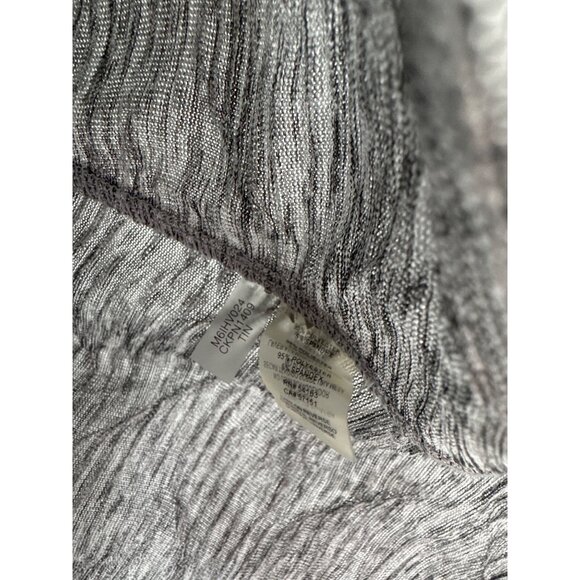 Calvin Klein top size XL Womens Silver Metallic Cowl Neck  Ruched knit textured - Picture 4 of 7